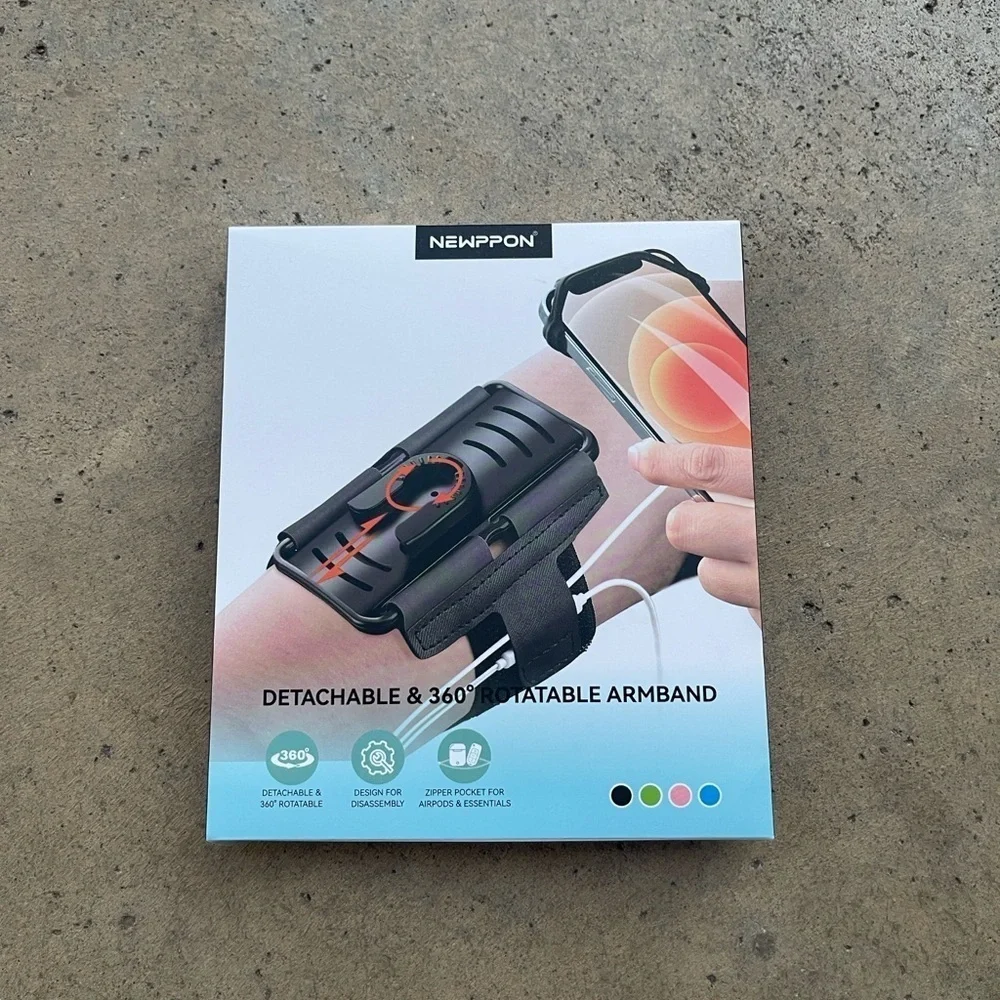 Cell Phone Running Armband - Detachable & 360° Rotatable Universal Arm Band
